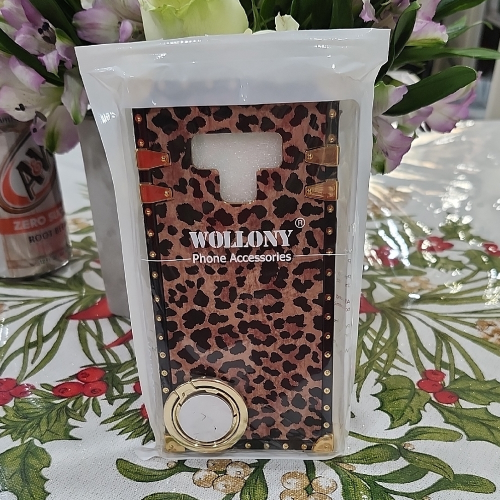 GALAXY NOTE 9 LEOPARD PRINT PHONE CASE with RING HOLDER